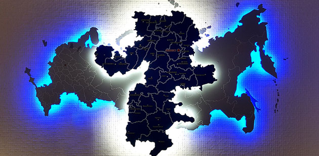 Интерьерная карта России и области